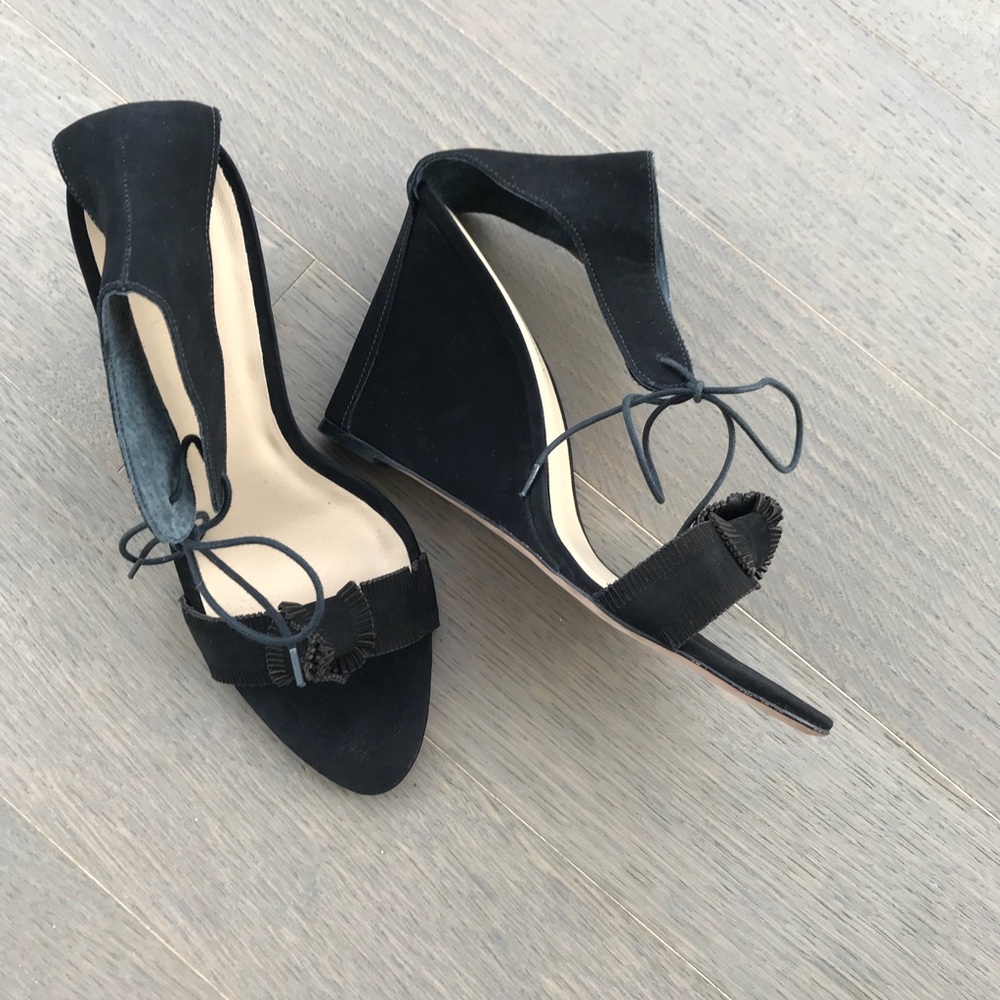 Loeffler Randall Classic Black Wedge Sandals